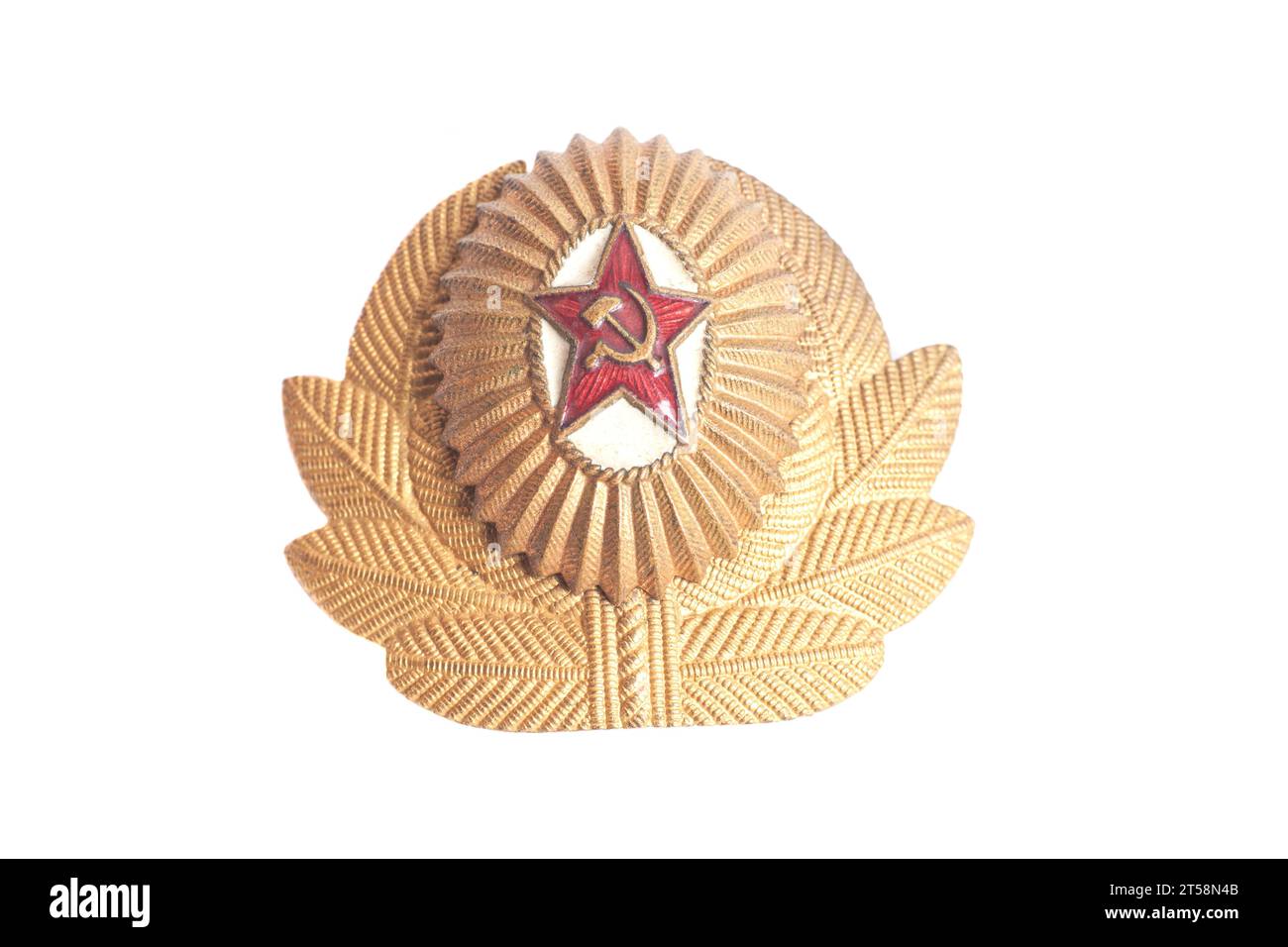 Cocarde d'un officier des forces armées de l'URSS 80 ans. Banque D'Images