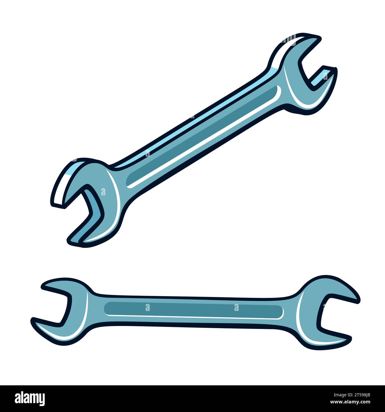 Clé de différents angles Illustration de Vecteur