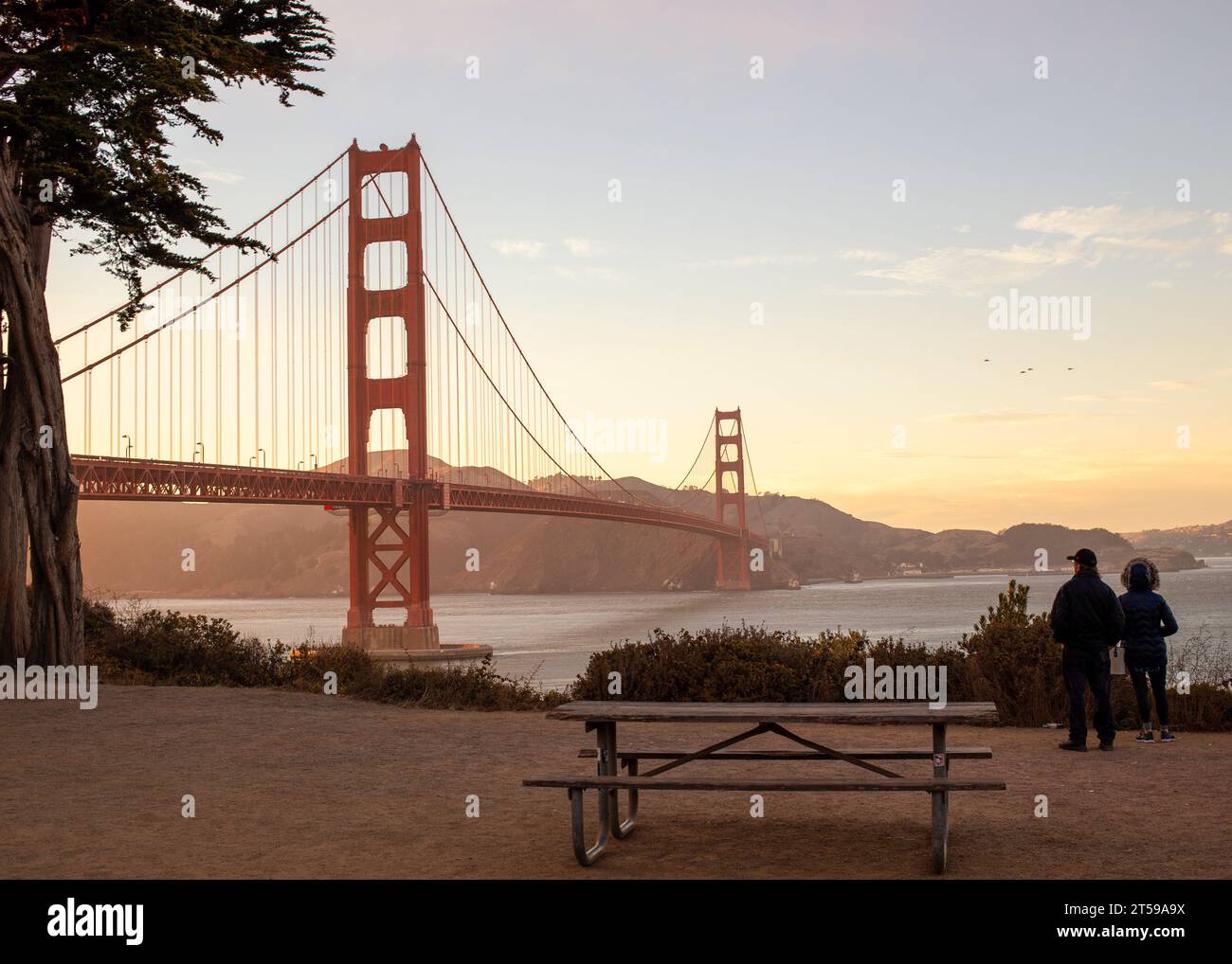Capturez la beauté fascinante du Golden Gate Bridge, une merveille d'ingénierie qui orne la baie de San Francisco. Embrassez l'allure enchanteresse de ce b Banque D'Images