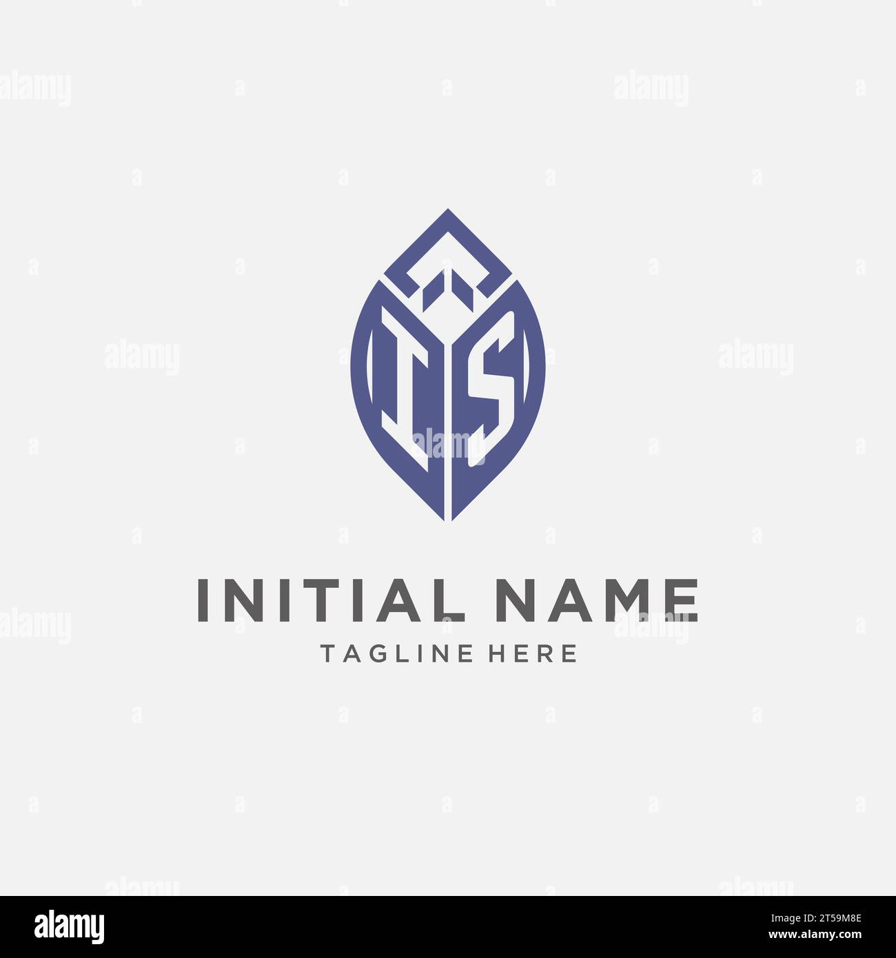 EST logo avec forme de feuille, graphique vectoriel de conception initiale de logo de monogramme propre et moderne Illustration de Vecteur