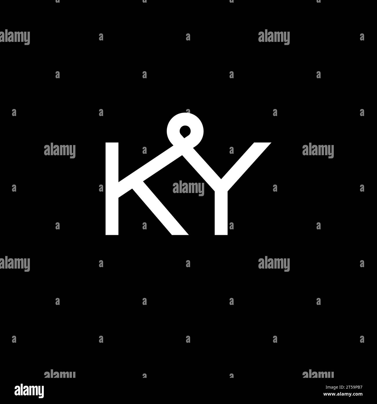 Logo KY, monogramme KY, logo KY initial, lettre logo KY, icône, vecteur Illustration de Vecteur