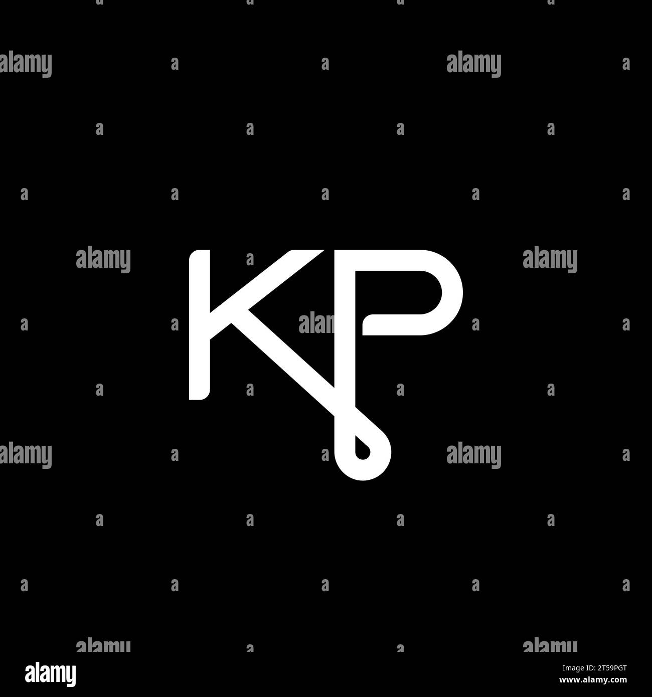 Logo KP, monogramme KP, logo KP initial, lettre KP logo, icône, vecteur Illustration de Vecteur
