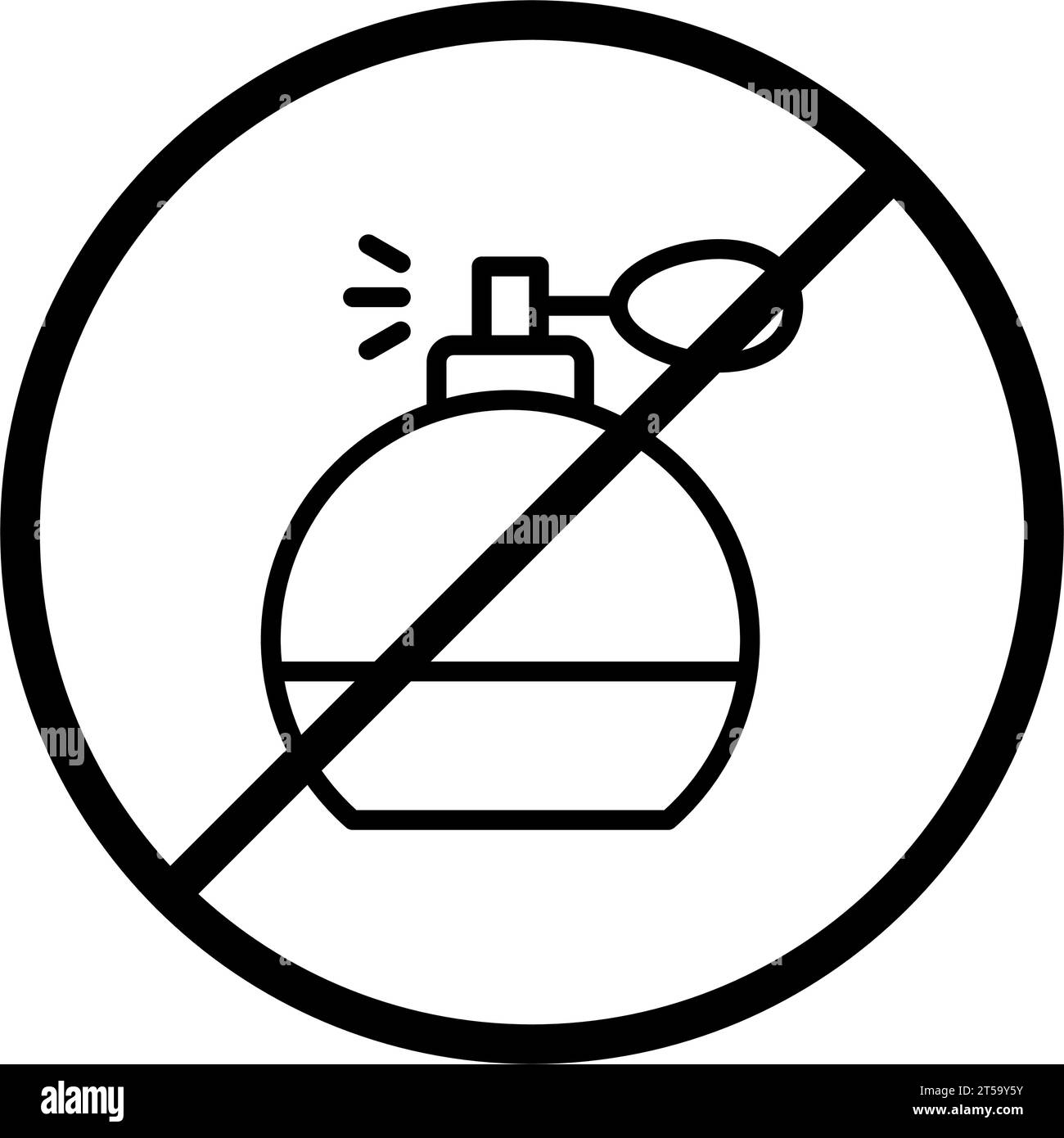 Style de ligne de symbole d'icône sans parfum Illustration de Vecteur