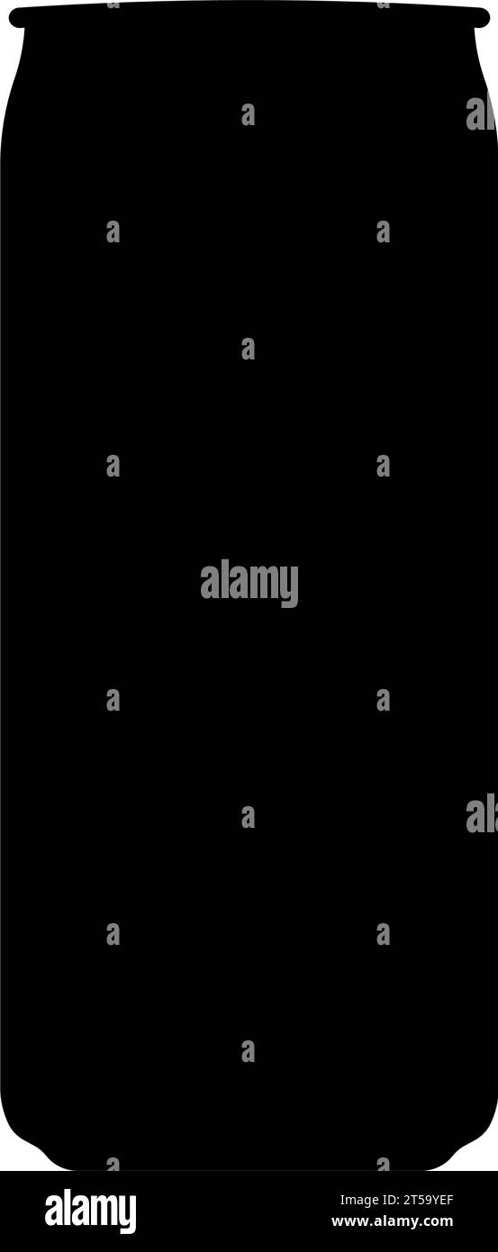 Symbole d'icône de silhouette de bouteille en métal Illustration de Vecteur