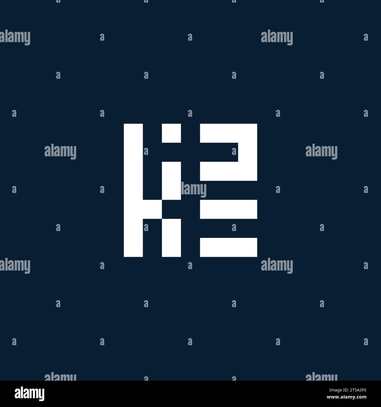 Logo monogramme initial KZ avec des idées de conception de style géométrique Illustration de Vecteur