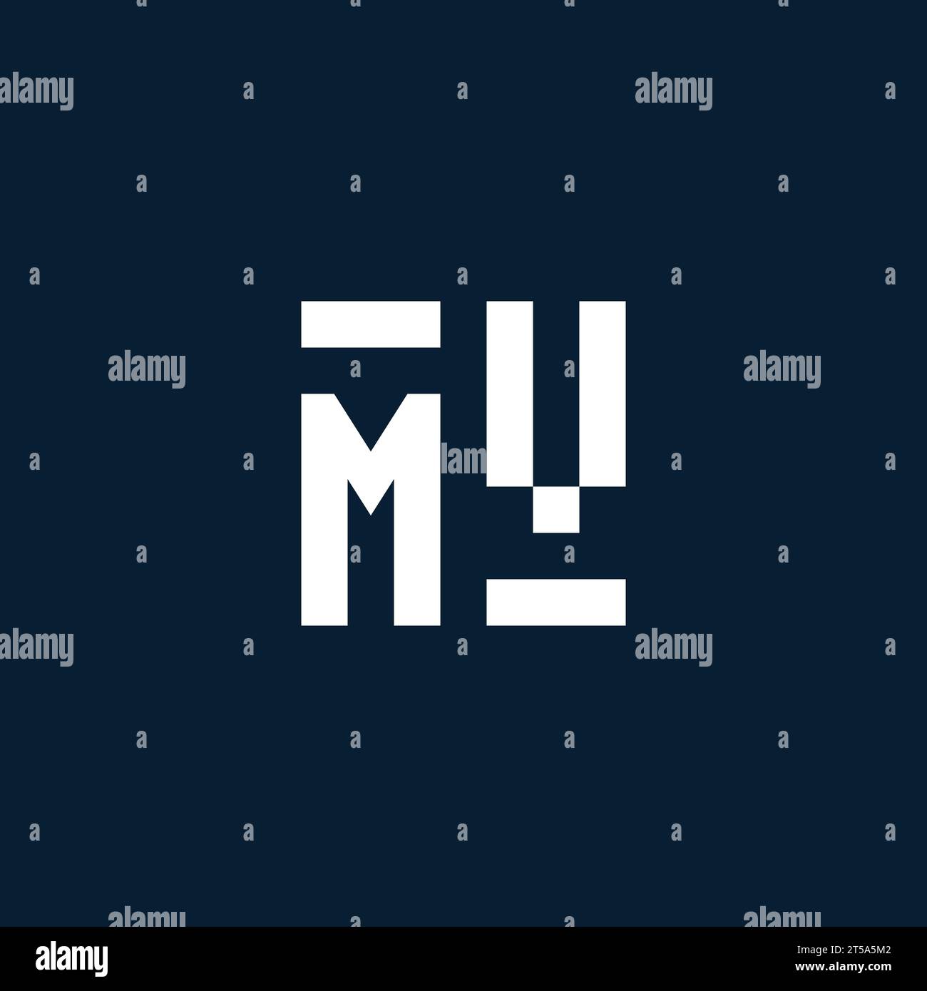 Logo monogramme initial MV avec des idées de conception de style géométrique Illustration de Vecteur