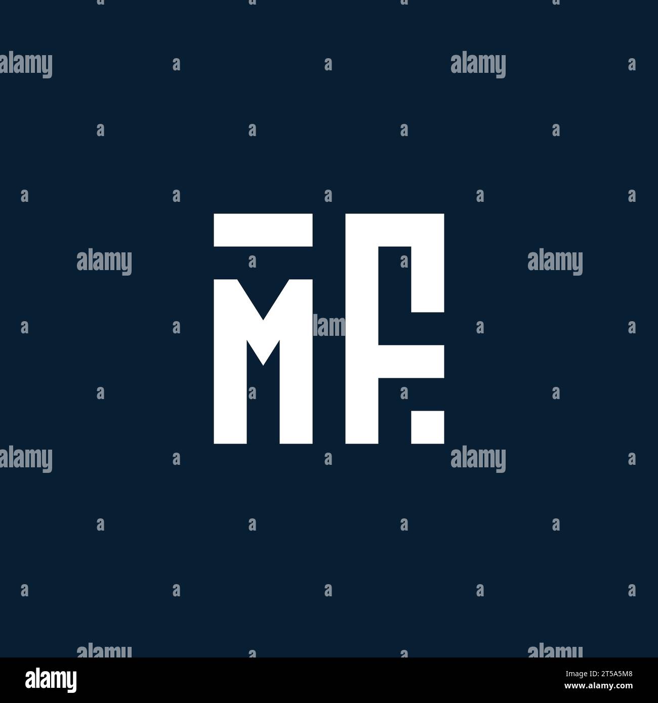 Logo monogramme MF initial avec idées de design de style géométrique Illustration de Vecteur
