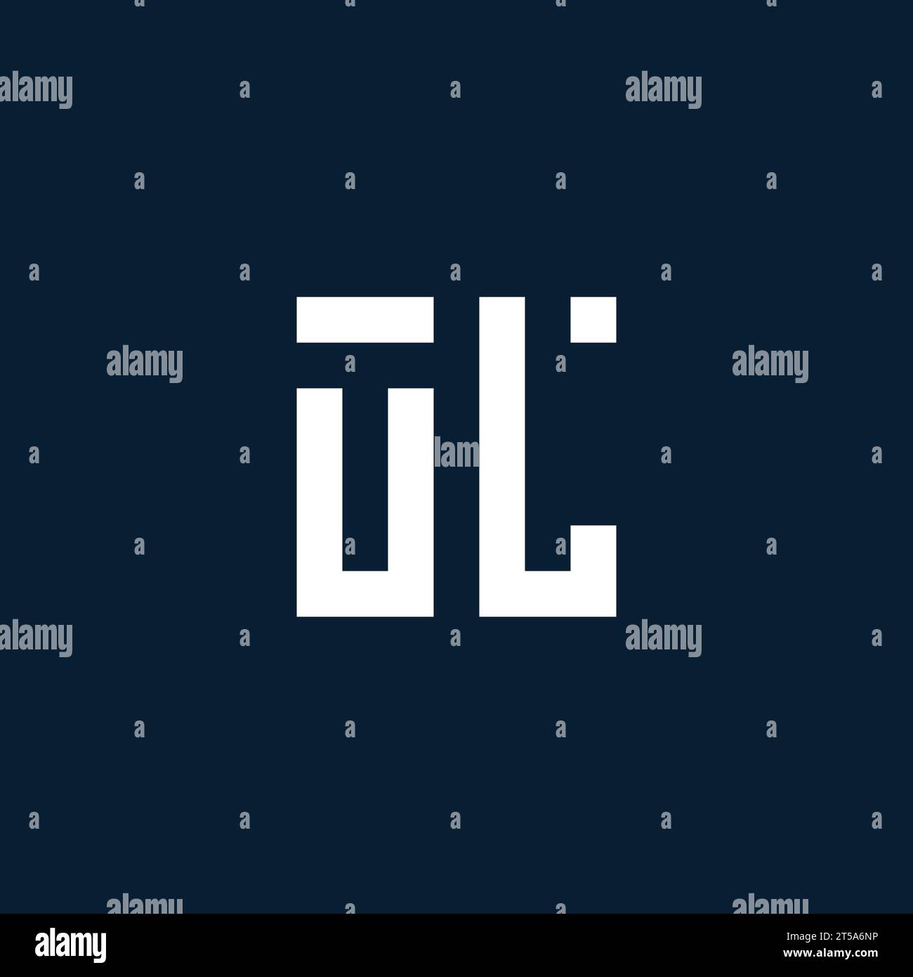 Logo monogramme initial UL avec des idées de conception de style géométrique Illustration de Vecteur