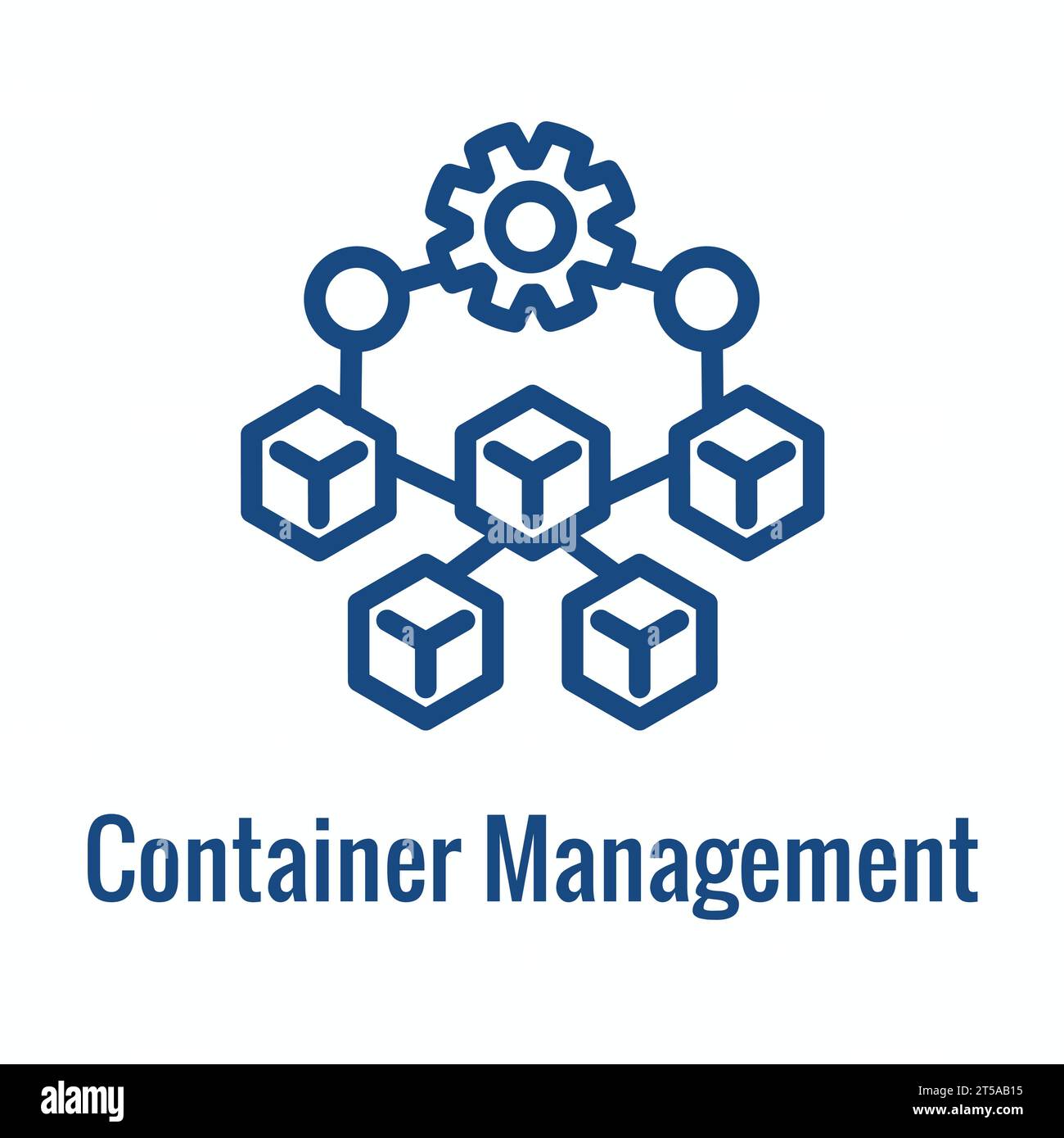 Icône de l'environnement de développement de Kubernetes montrant les avantages Illustration de Vecteur