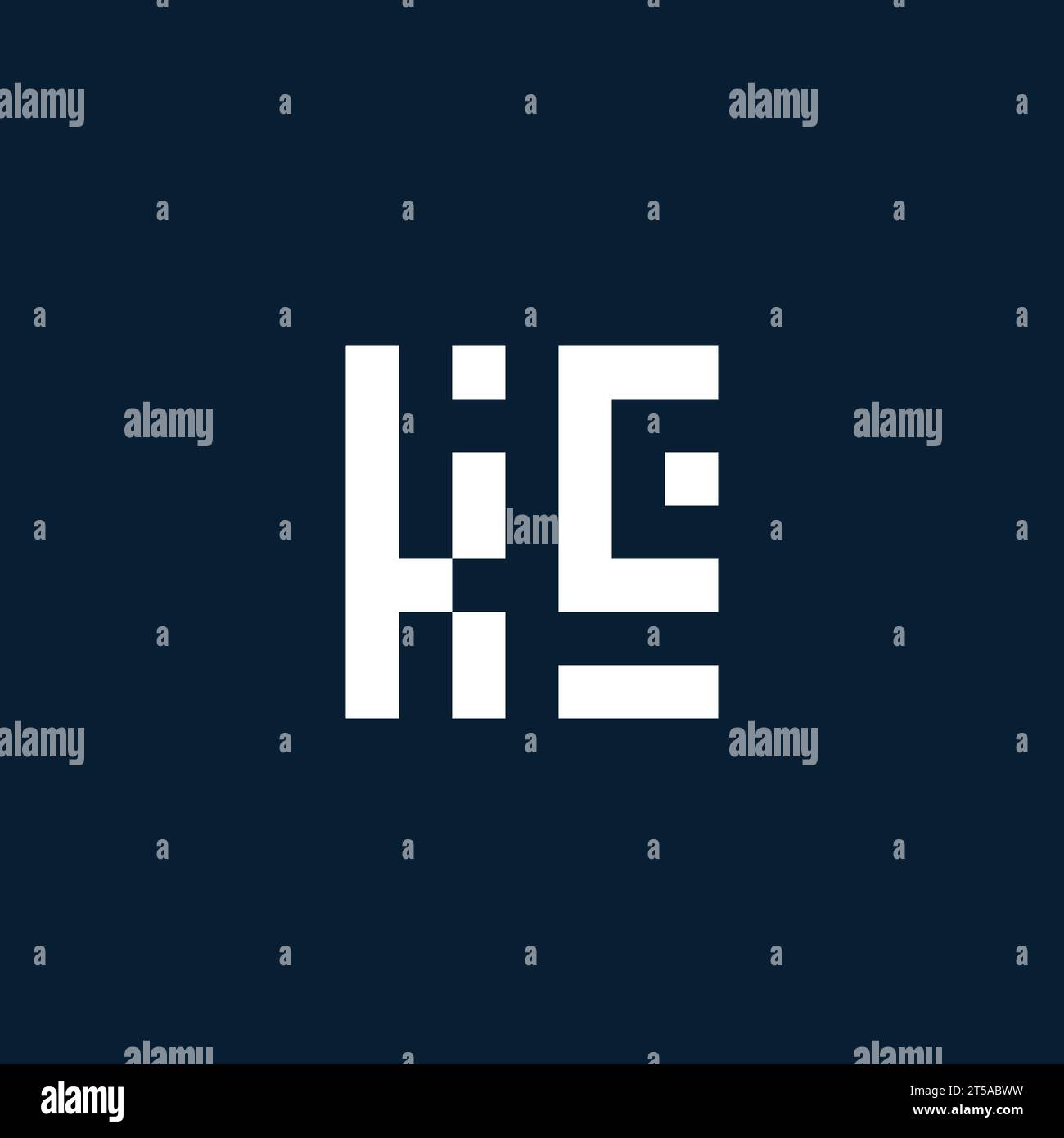 Logo monogramme initial de KC avec des idées de conception de style géométrique Illustration de Vecteur