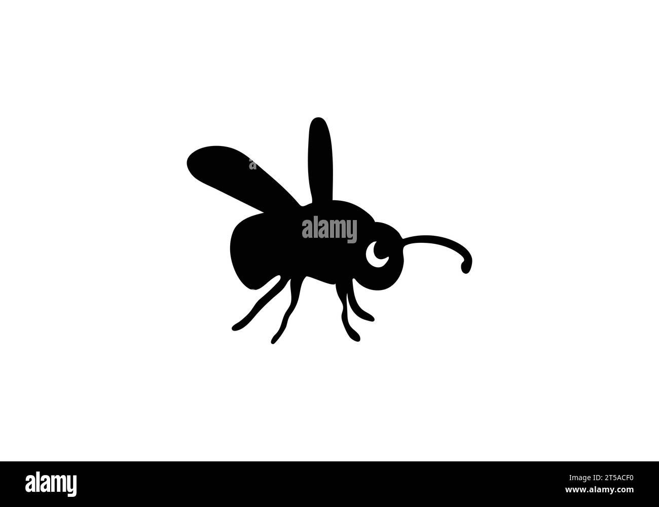Design d'illustration d'icône de Hornet géant asiatique de style minimaliste Illustration de Vecteur