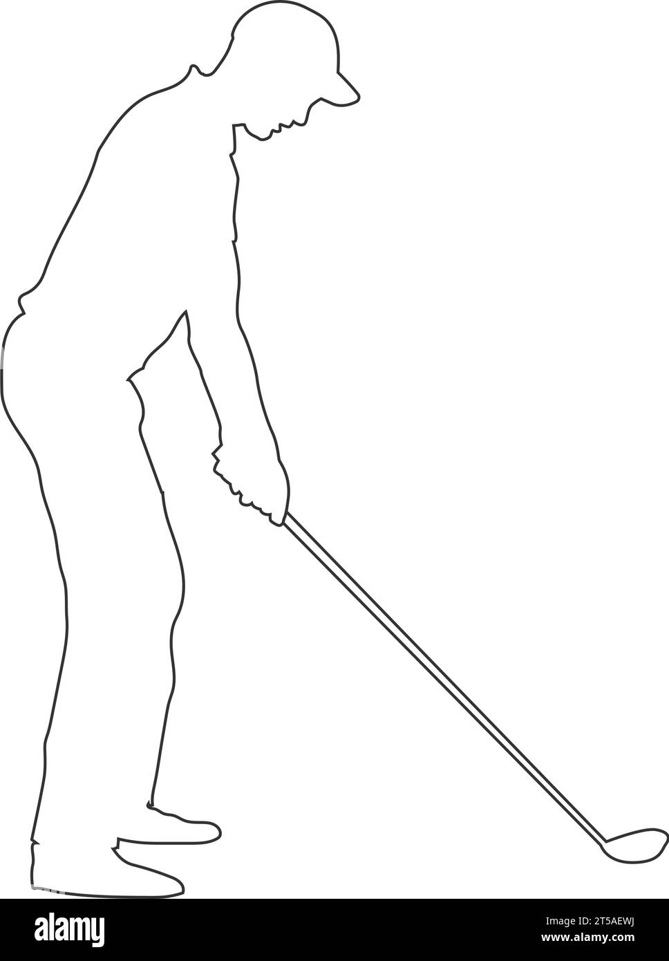 icône de la personne jouant la conception d'illustration de vecteur de golf Illustration de Vecteur