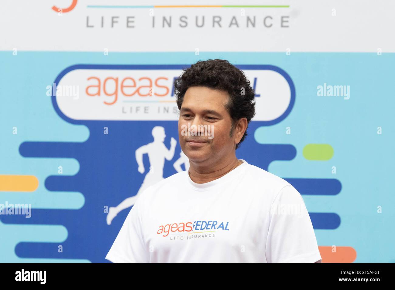 Joueur de cricket Sachin Tendulkar le 29 2023 octobre pour inguration d'un marathon à Kochi , Inde . Banque D'Images