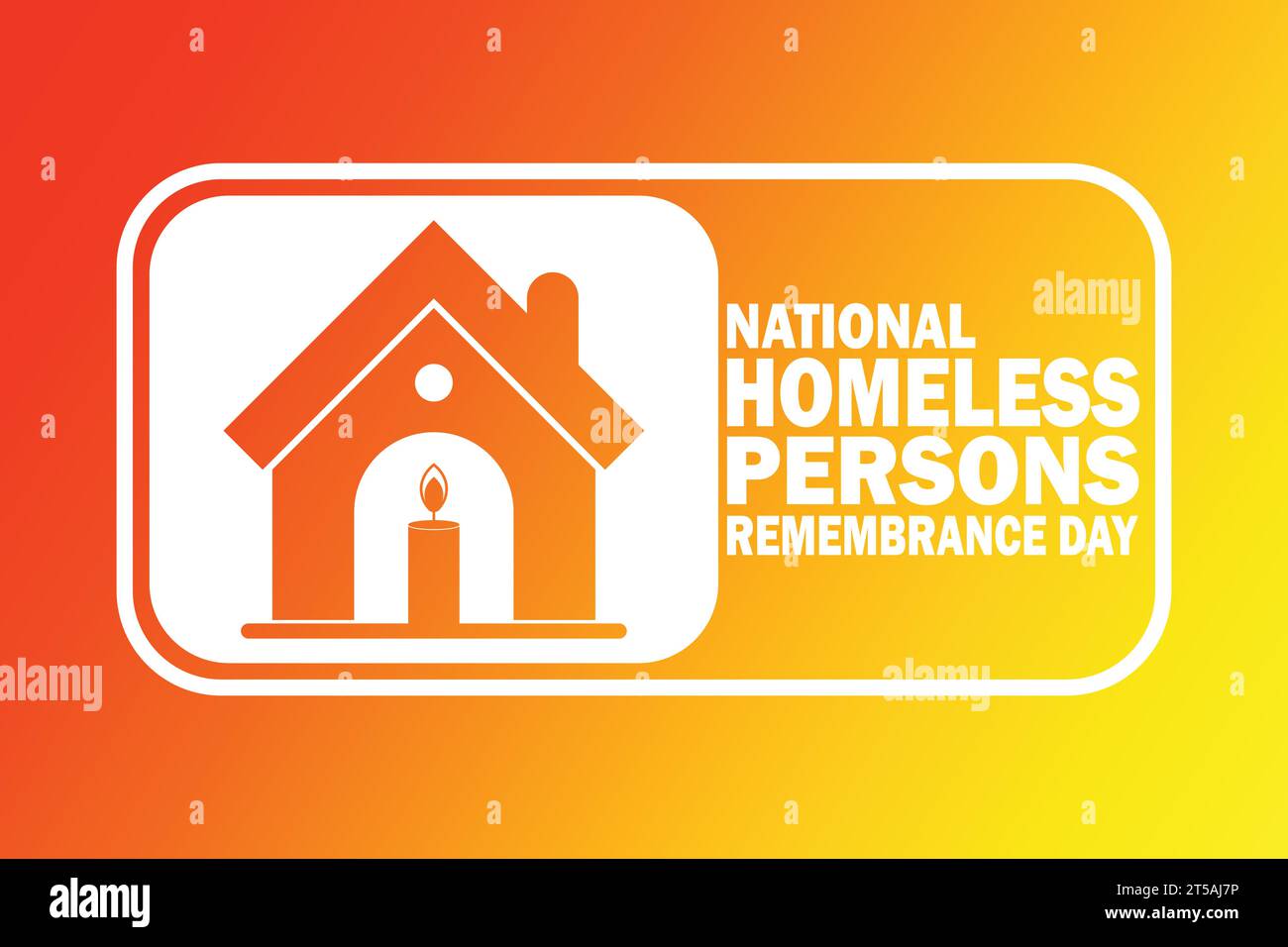 Journée nationale du souvenir des sans-abri. Illustration vectorielle adaptée pour carte de voeux, affiche et bannière Illustration de Vecteur