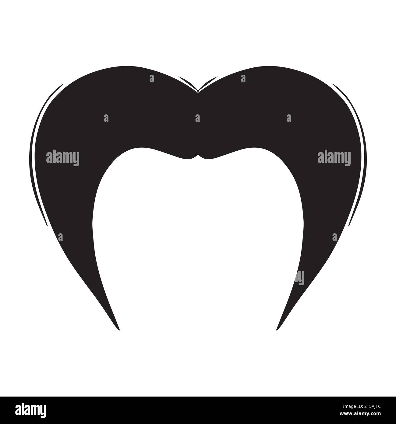 Élément de logo moustache Vector icon Illustration de Vecteur