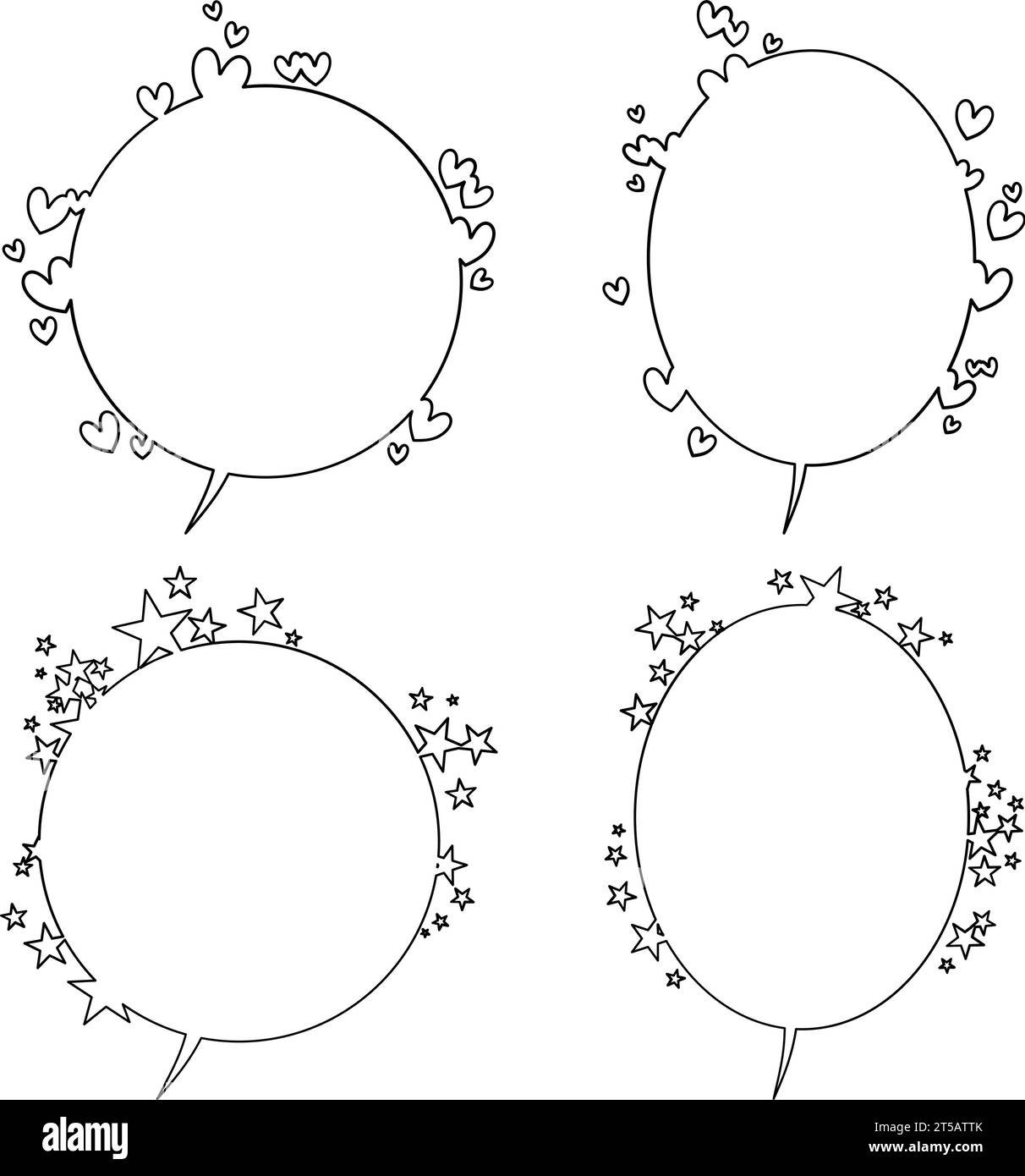 Graphique Illustrated Speech Bubbles définit une étoile heureuse et un contour de dessin animé de coeur Illustration de Vecteur Graphique Illustrated Speech Bubbles définit une étoile heureuse et un contour de dessin animé de coeur Illustration de Vecteur