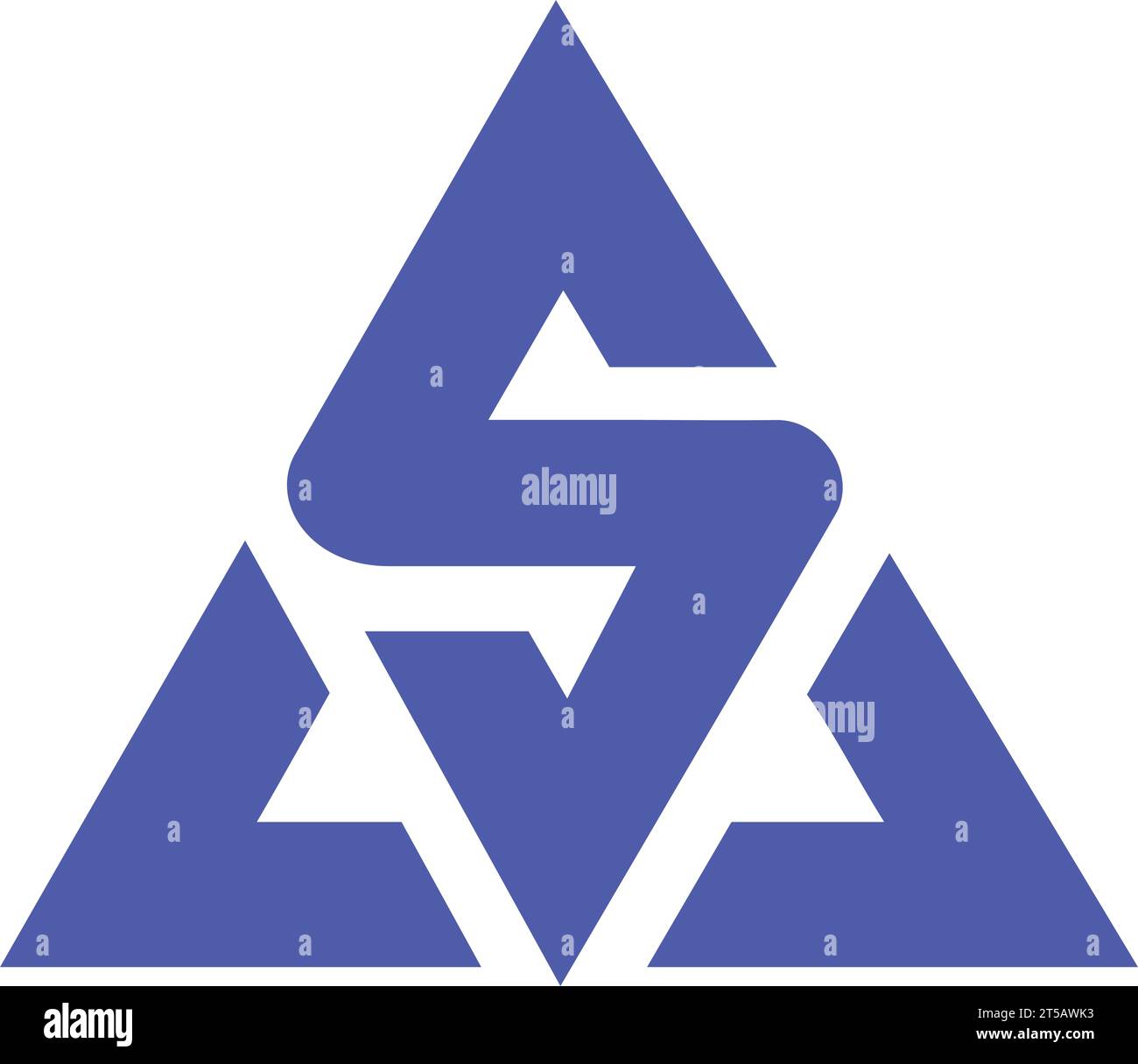 COMME modèle de vecteur de conception de logo de lettre Illustration de Vecteur