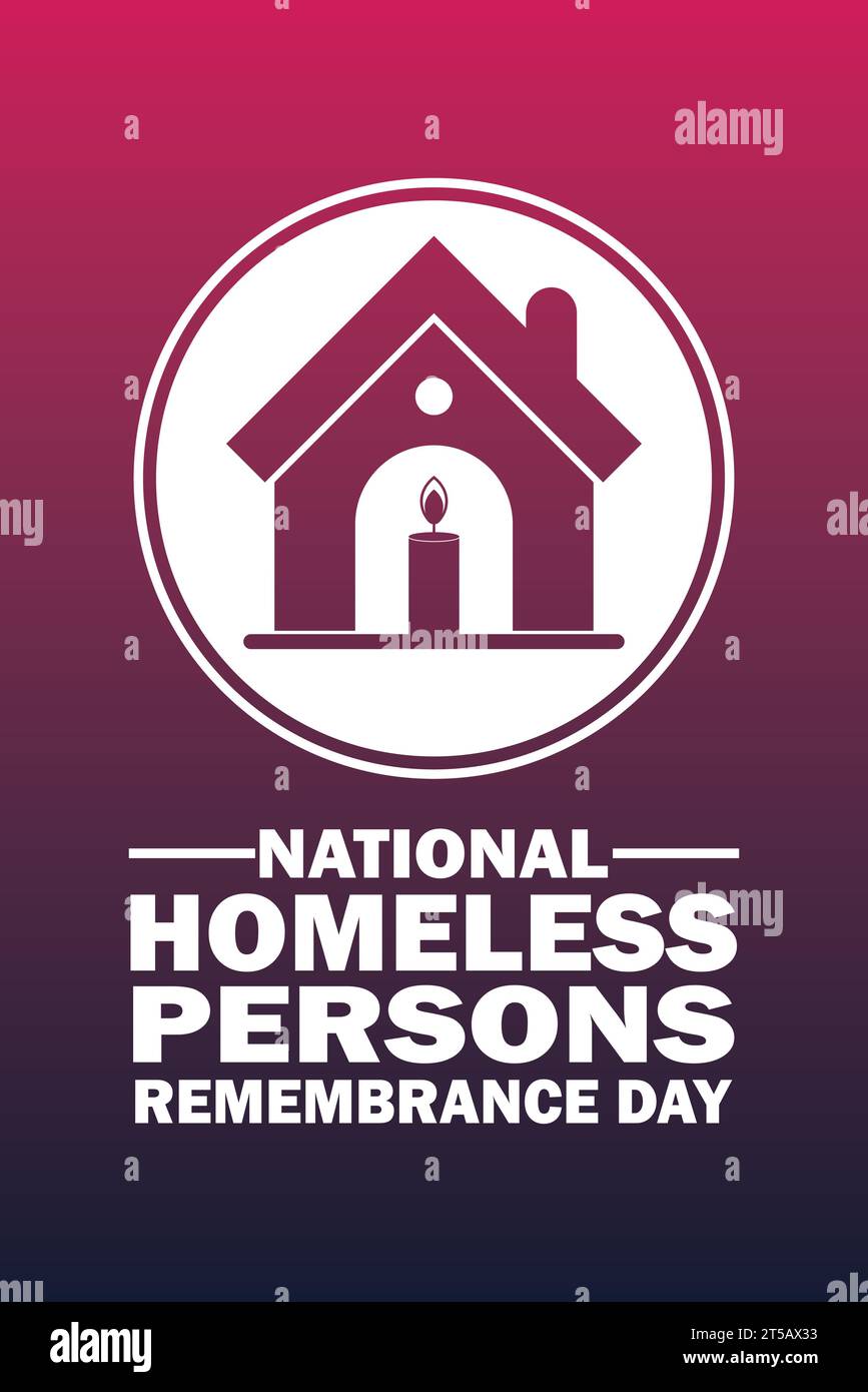 Illustration vectorielle du jour du souvenir national des sans-abri. Convient pour carte de voeux, affiche et bannière Illustration de Vecteur