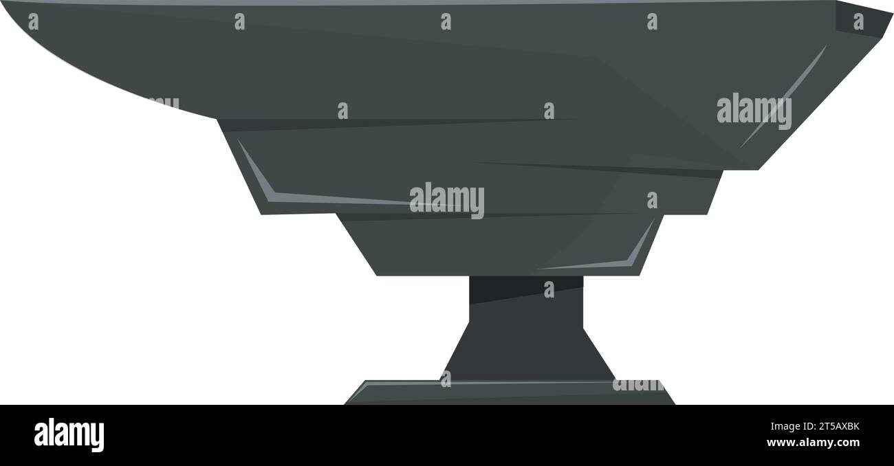Vecteur d'icône d'enclume médiévale colorée Isolaetd Illustration de Vecteur