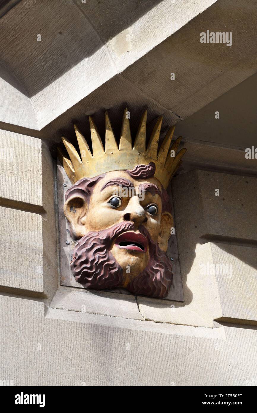 face mécanique ; par le pont du milieu ; roi de la langue ; grand bâle ; suisse Banque D'Images