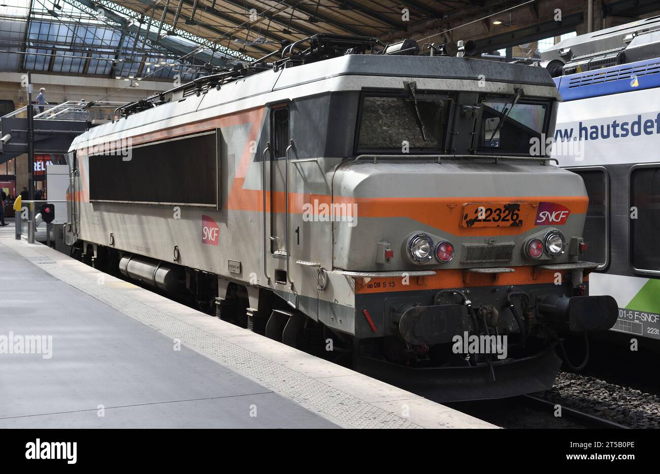 sncf;locomotive électrique;classe 22200;22326;gare du nord;paris;france; Banque D'Images