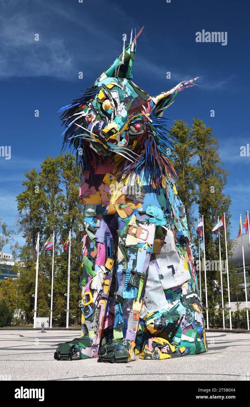 Lynx ibérique;bordalo II;lisbonne;portugal; Banque D'Images