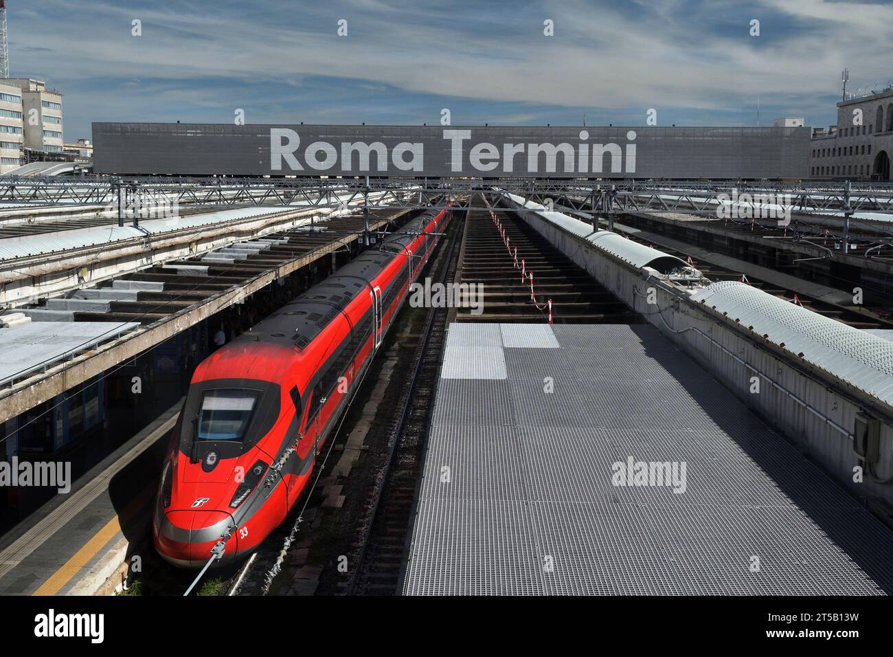 frecciarossa;train;électrique;grande vitesse;roma;rome termini; Banque D'Images