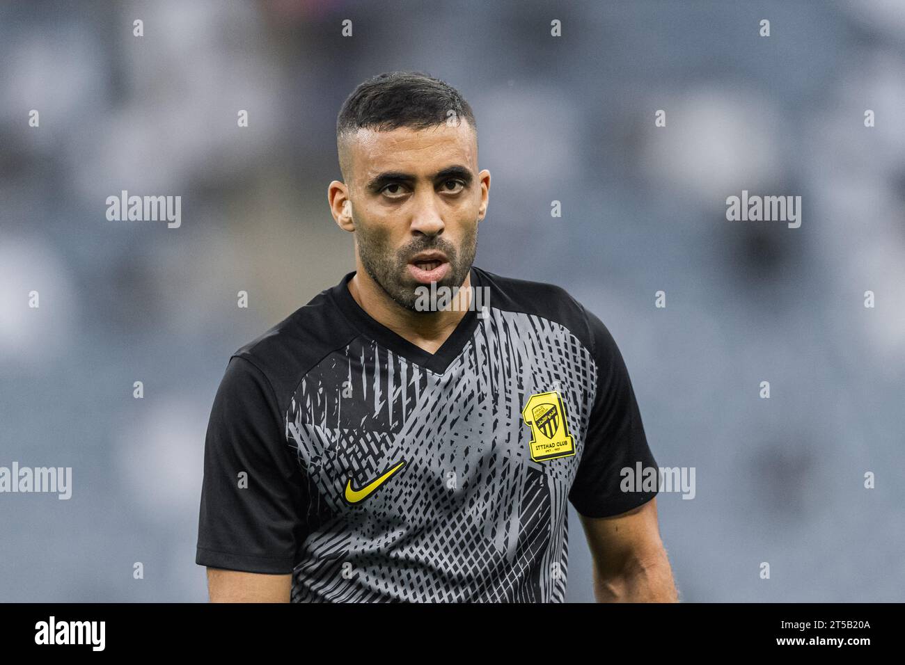 Abderrazak Hamdallah d'Al Ittihad FC lors de leur match jour 12 de la SAFF Roshn Saudi Pro League 2023-24 entre Al Shabab FC et Al Ittihad FC au King Fahd International Stadium le 3 novembre 2023 à Riyad, Arabie saoudite. Photo de Victor Fraile / Power Sport Images crédit : Power Sport Images Ltd/Alamy Live News Banque D'Images