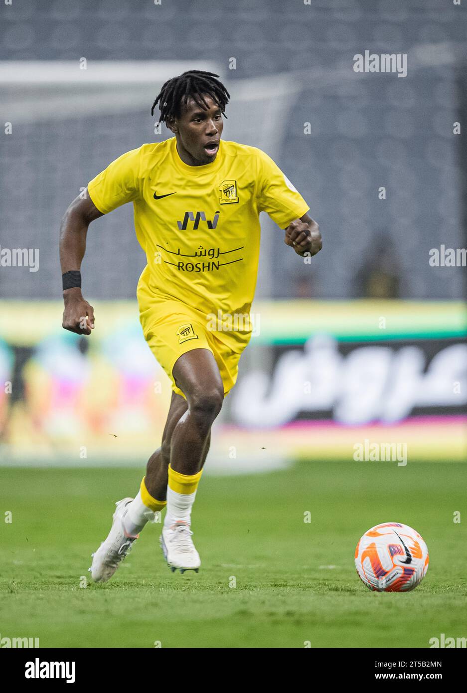 Zakaria Hawsawi d'Al Ittihad FC lors de leur match jour 12 de la SAFF ...