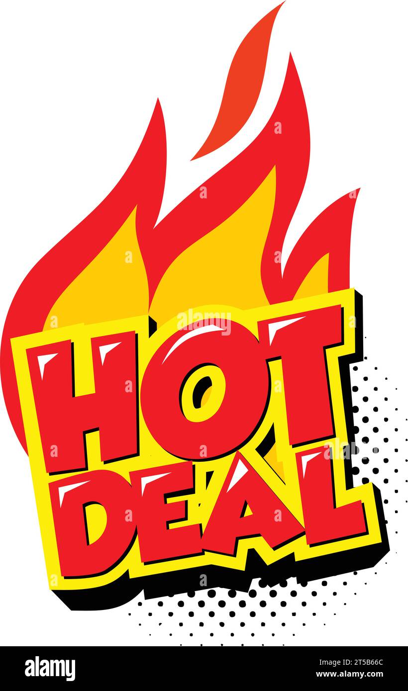 Autocollant de promotion de la promotion spéciale. Bannière feu plat, étiquette de prix, offre spéciale, vente, offre, prix. Vecteur sur fond transparent Illustration de Vecteur