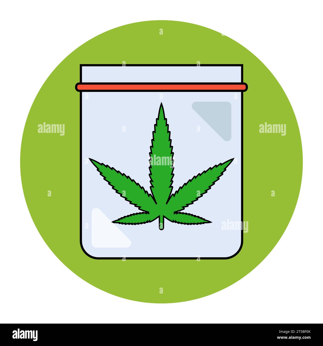 marijuana dans un sac. illustration vectorielle plate. Illustration de Vecteur