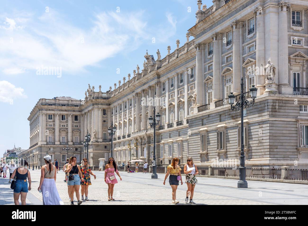 Puerta del Príncipe, Palais Royal de Madrid, Calle de Bailén, Centro, Madrid, Royaume d'Espagne Banque D'Images