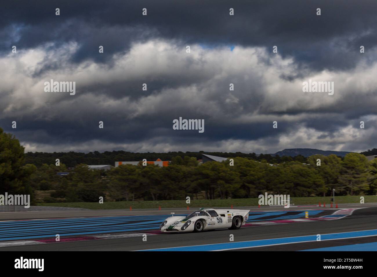 59 BROOKS Steven GBR, CONSTABLE Jamie GBR, CANTILLON Michael GRB, OC RACING Lola T70 MK3B, action lors de la course historique des Tours d'horloge 2023 2 au Castellet sur le circuit Paul Ricard du 3 au 5 novembre, France - photo Marc de Mattia/DPPI crédit : DPPI Media/Alamy Live News Banque D'Images