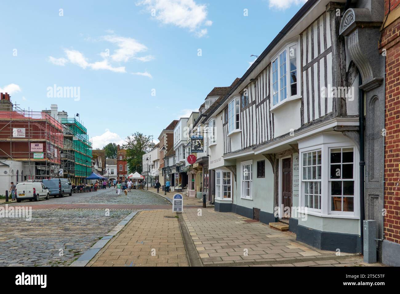 Shepherd Neame centre d'accueil et boutique de brasserie à l'angle de court Street et Partridge Lane Faversham Kent Banque D'Images