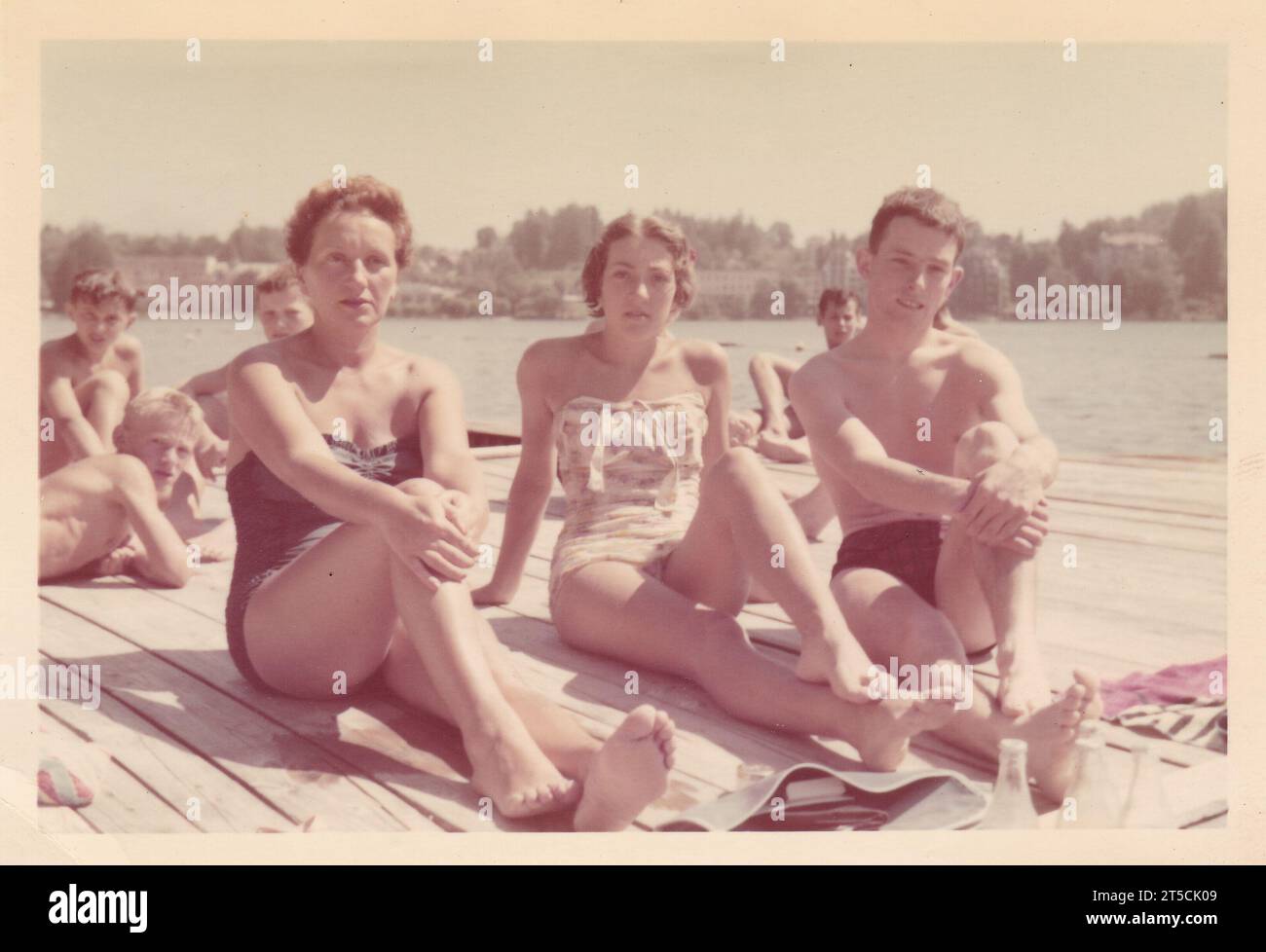 Photo de vacances couleur des années 1950 ? Banque D'Images