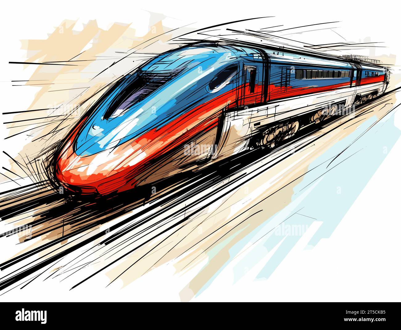 Dessin du train - Grande vitesse 2 illustration de la liaison ferroviaire séparée, balayant les lignes surtirées. Illustration de Vecteur Dessin du train - Grande vitesse 2 illustration de la liaison ferroviaire séparée, balayant les lignes surtirées. Illustration de Vecteur