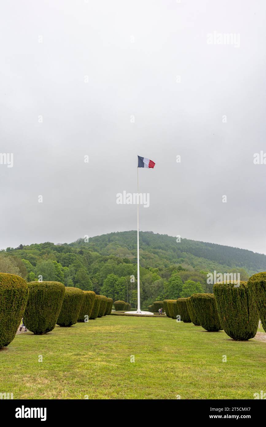 National français Hartmannswillerkopf vieil Armand Mémorial pour la première Guerre mondiale près de Cerney le long de la route des Crétes dans la région des Vosges en France. Banque D'Images