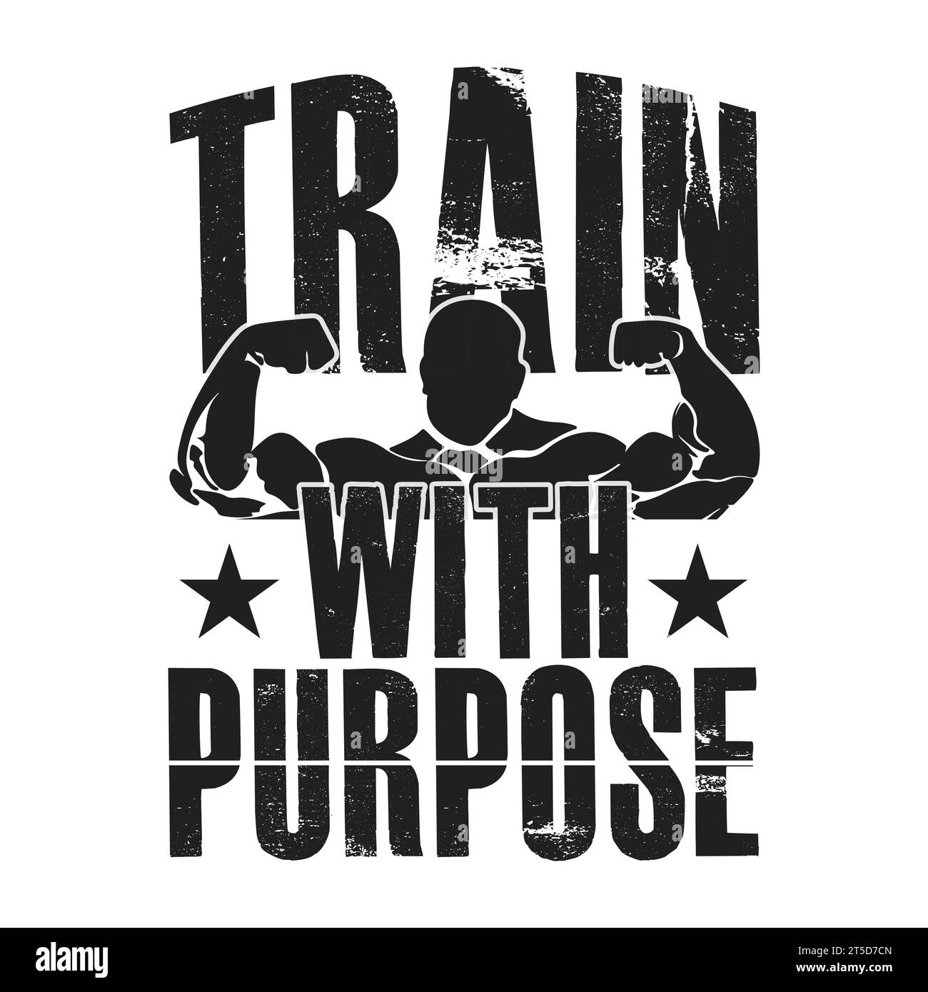 T-shirt Gym-Fitness Typography Illustration de Vecteur