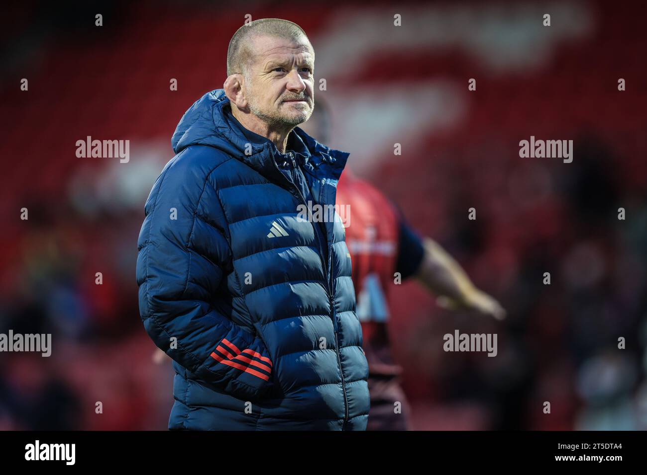 4 novembre 2023, Musgrave Park, Cork, Irlande - l'entraîneur-chef du Munster Rugby Graham Rowntree au United Rugby Championship : Munster vs Dragons Banque D'Images