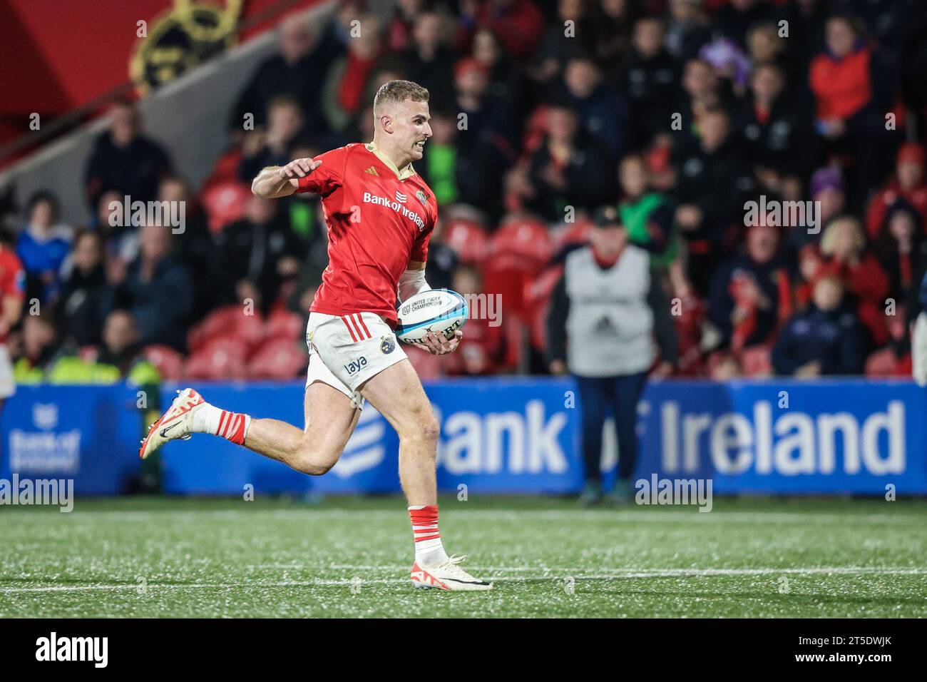 4 novembre 2023, Musgrave Park, Cork, Irlande - United Rugby Championship : Munster vs Dragons Banque D'Images