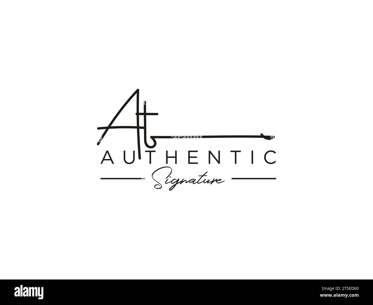 AU SCÉNARIO de modèle de logo de signature. Illustration de Vecteur