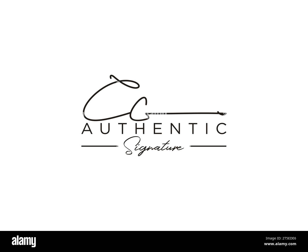 VECTEUR de modèle DE logo DE signature CC. Illustration de Vecteur