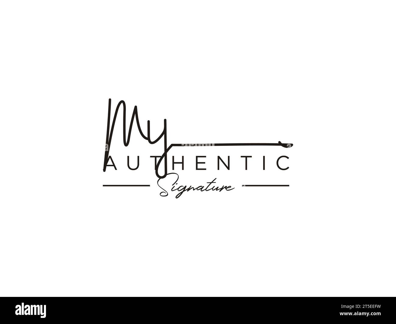 MON modèle de logo de signature Vector. Illustration de Vecteur