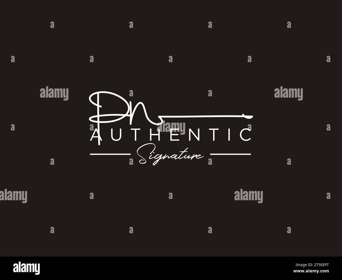 PN Signature logo Template Vector. Illustration de Vecteur