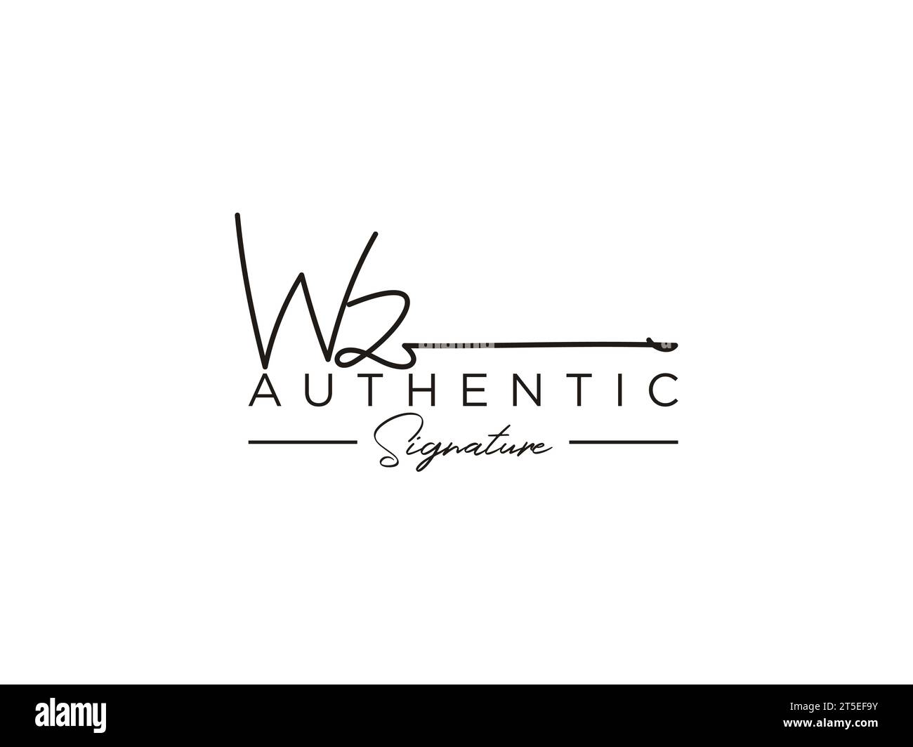 WZ Signature logo Template Vector. Illustration de Vecteur