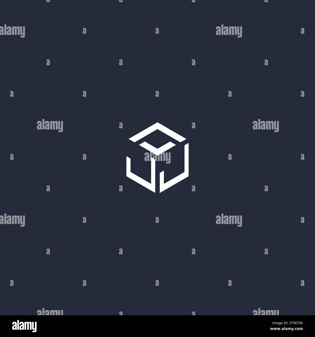 Inspiration initiale du logo hexagonal JJ Illustration de Vecteur
