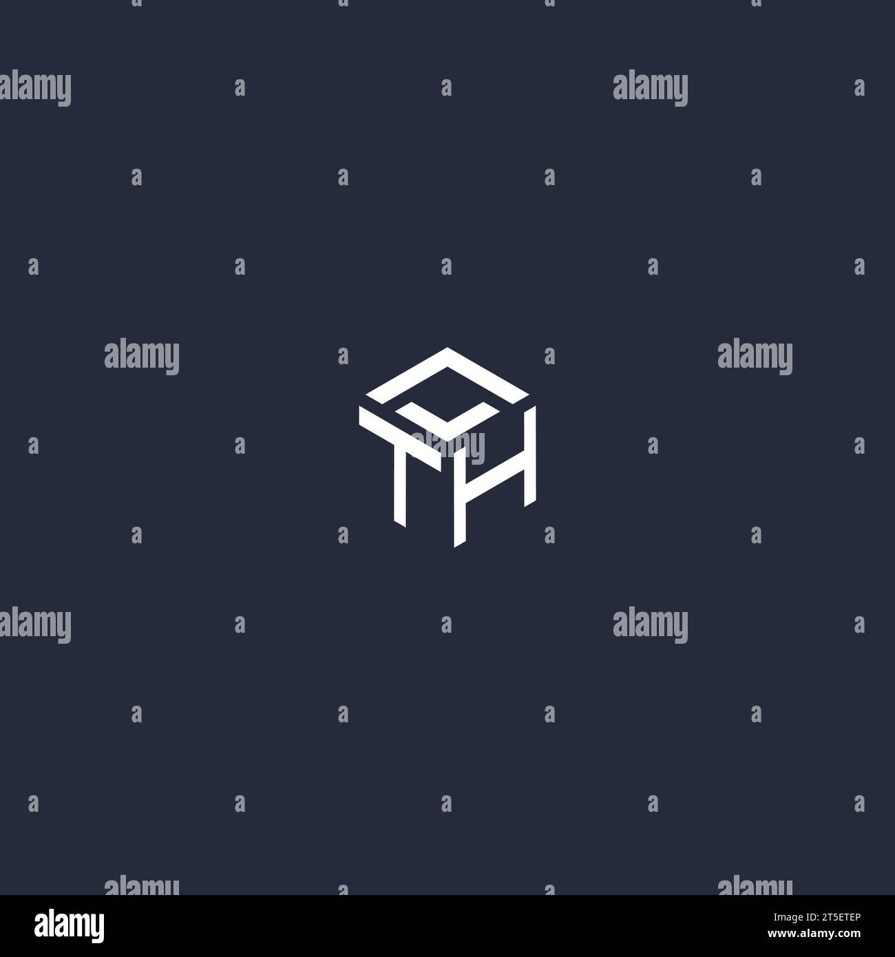 Inspiration DU logo hexagonal initial Illustration de Vecteur
