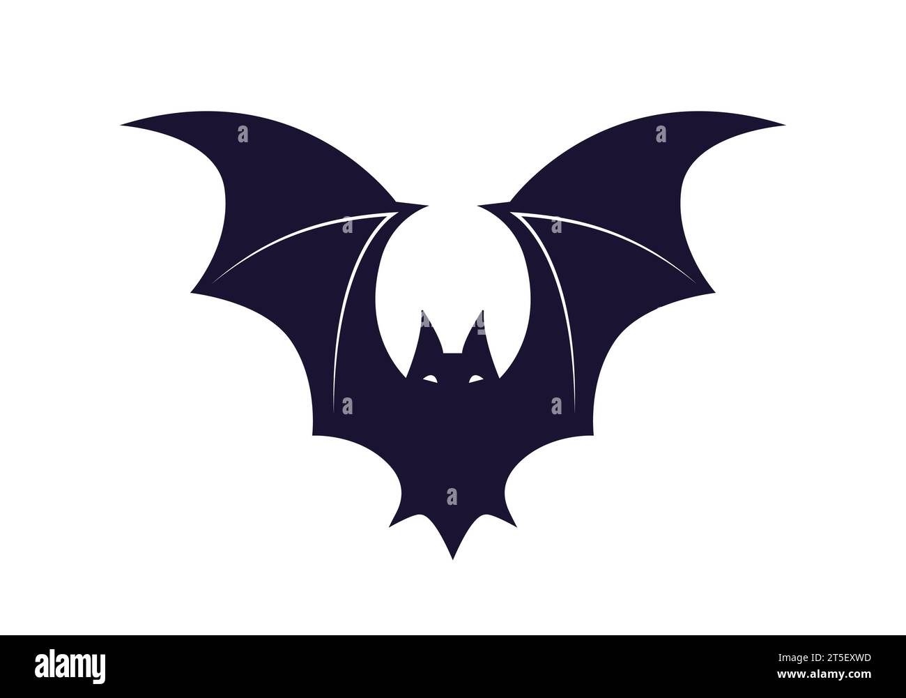 Autocollant vectoriel de chauve-souris noir Illustration de Vecteur