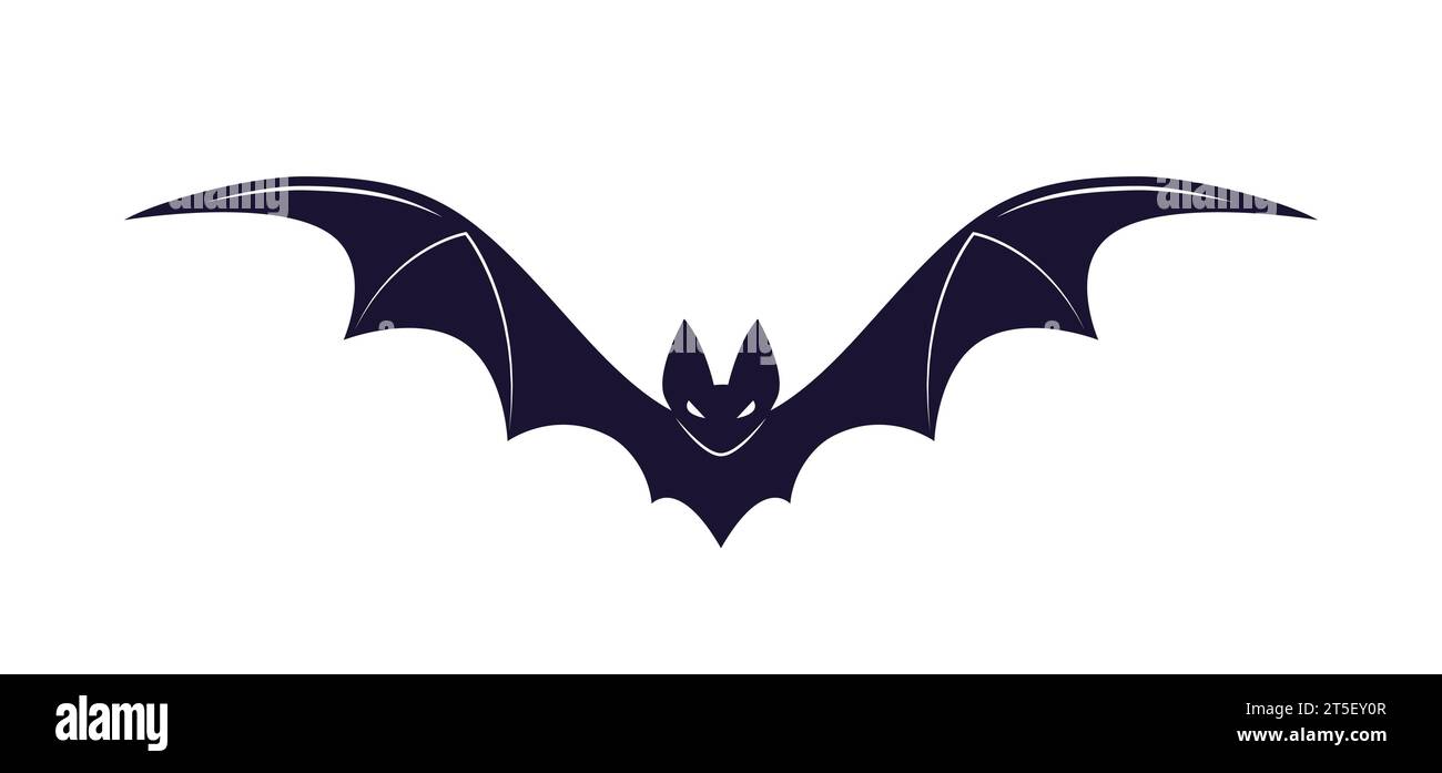 Autocollant vectoriel de chauve-souris noir Illustration de Vecteur