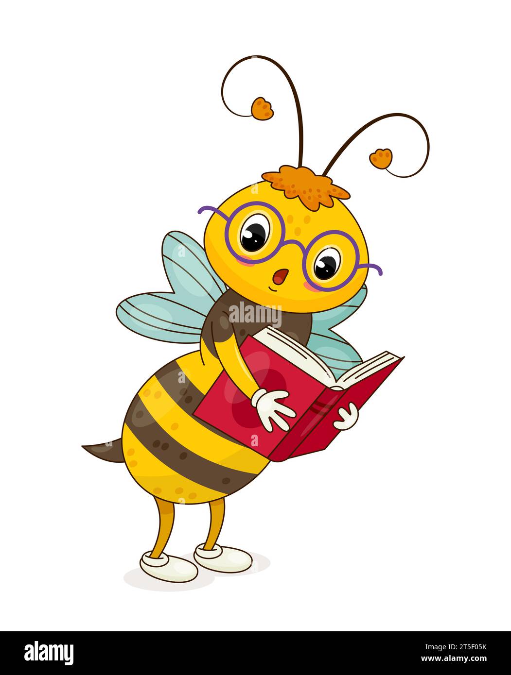 Autocollant vecteur abeille mignon Illustration de Vecteur